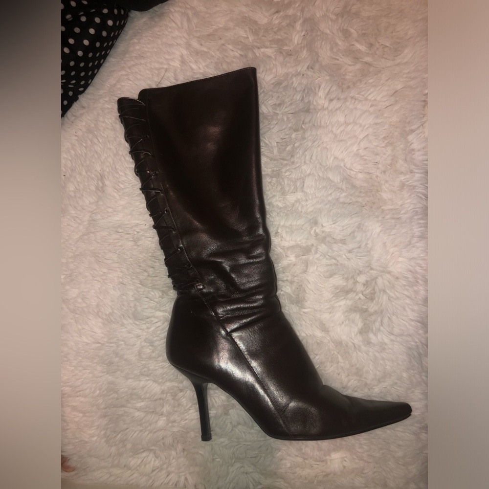SALE💥Brown leather lace up boots - Picture 4 of 4